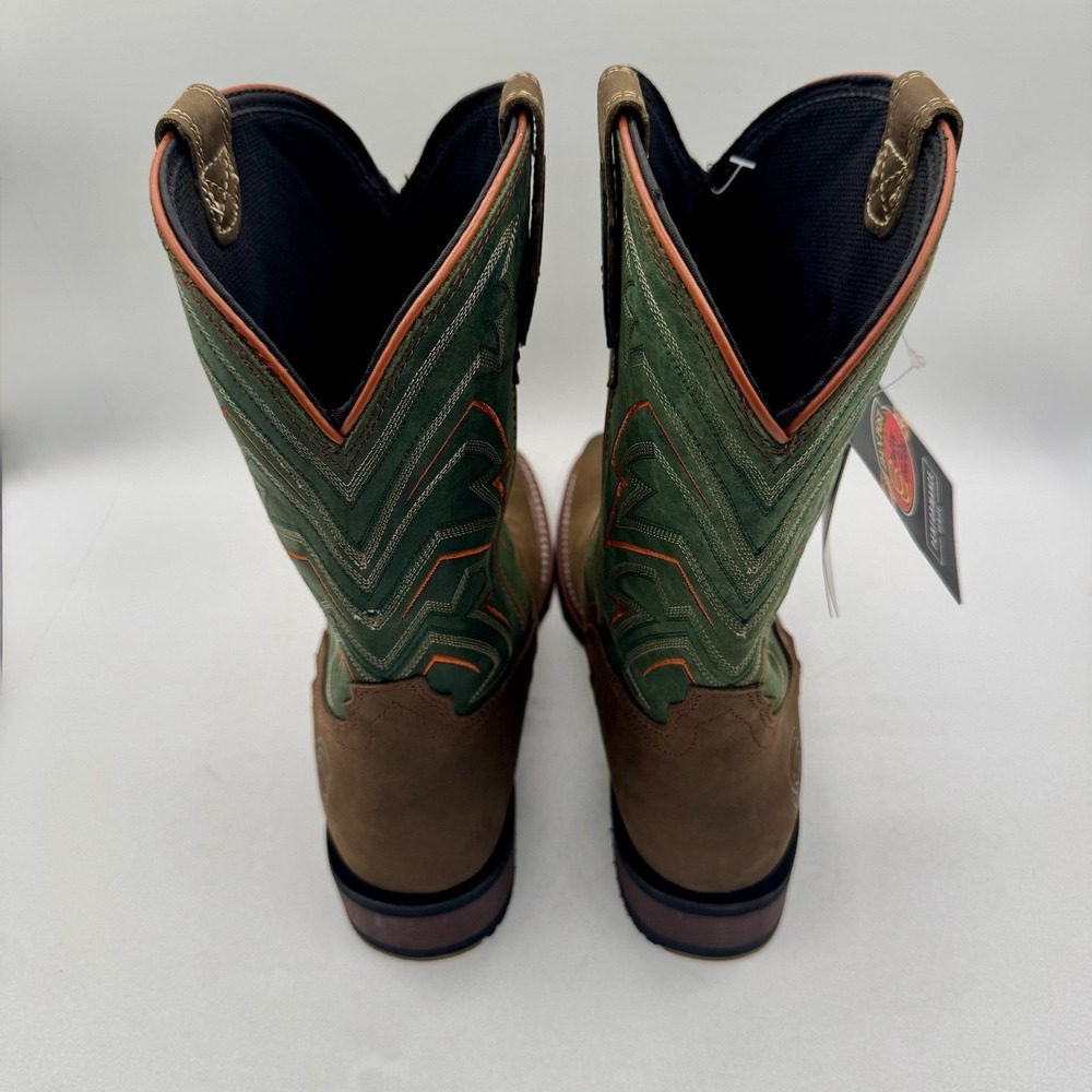 Dan Post Arrowhead Performance Boots Men's Size 12 D Brown Green Leather - Picture 4 of 16